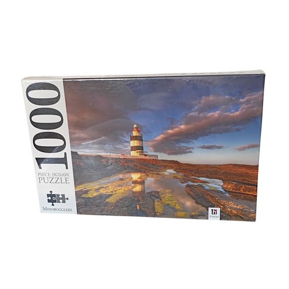 HINKLER - MIND BOGGLERS - 1000 PIECE JIGSAW PUZZLE - LIGHTHOUSE - 29" X 23" NEW - Picture 1 of 3